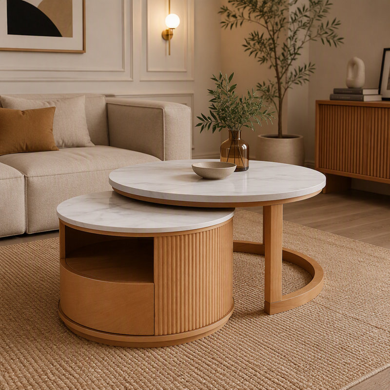 Round Nesting Coffee Table