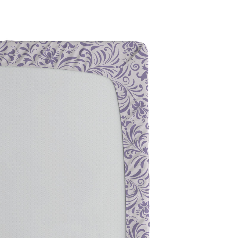 Ensemble de 2 draps-housses Ambesonne, Drap-housse grand, Mauve pâle, lavande / floral