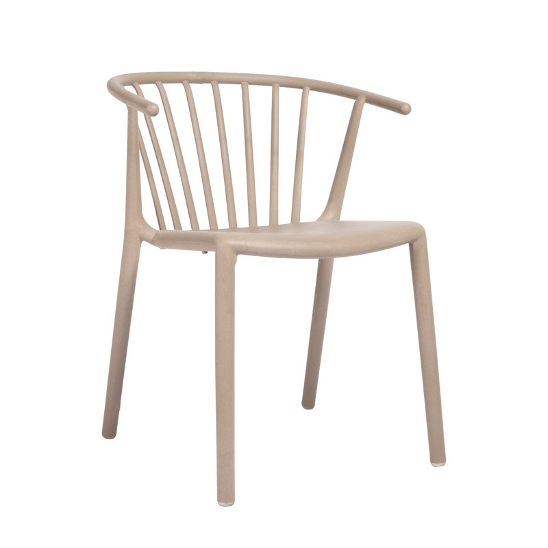 Woody Eco Outdoor Dining Side Chair, Earth Brown