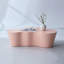 Table basse en fibre de verre rose de 50 pouces pour le salon, conception et structure uniques, sans assemblage, forme facile à nettoyer, structure