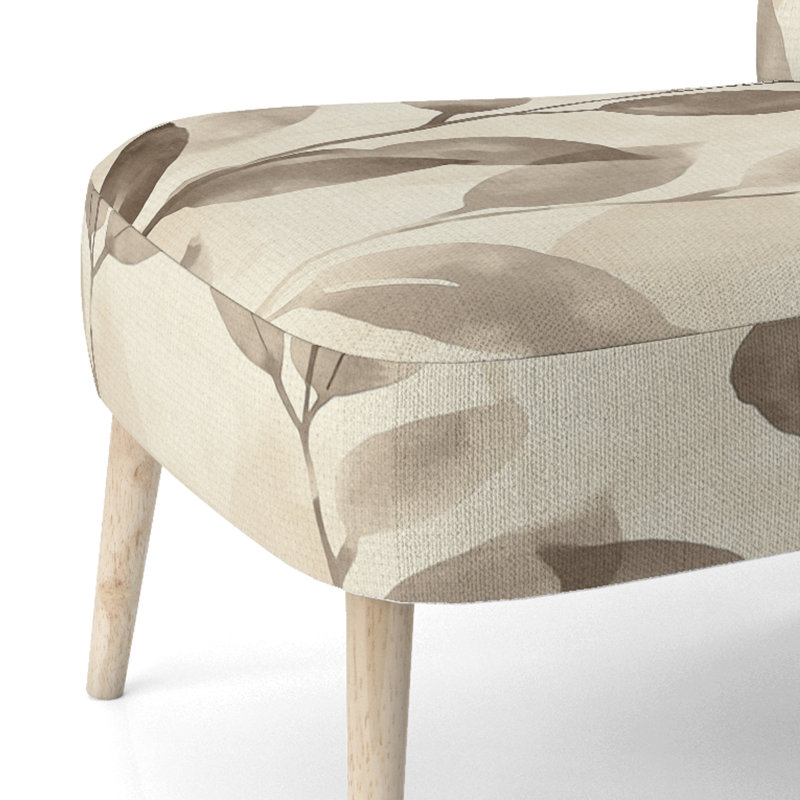Chaise d'appoint Abstract Botanicals - Silhouette taupe II, Side Chair Armless