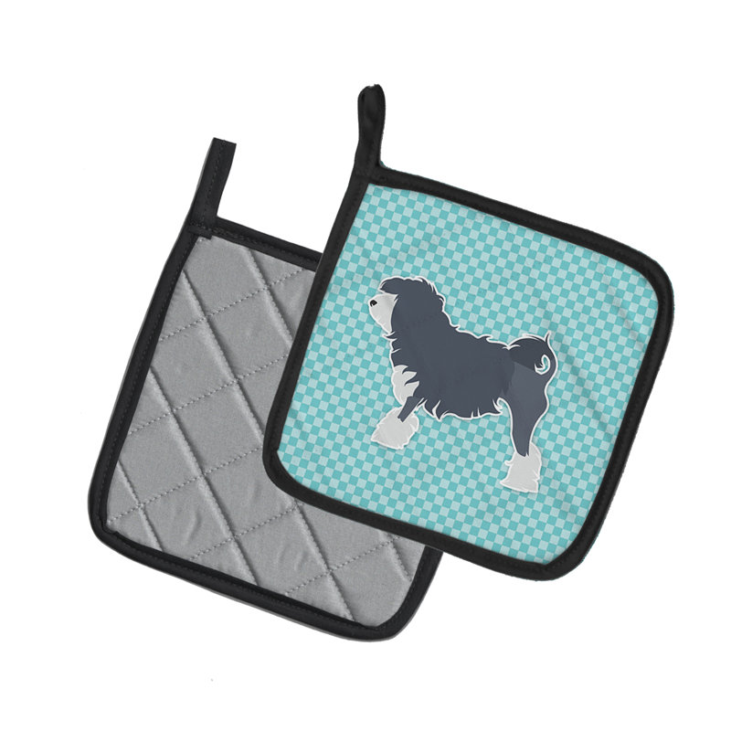 Ebern Designs Gordon Polyester Potholder, Blue