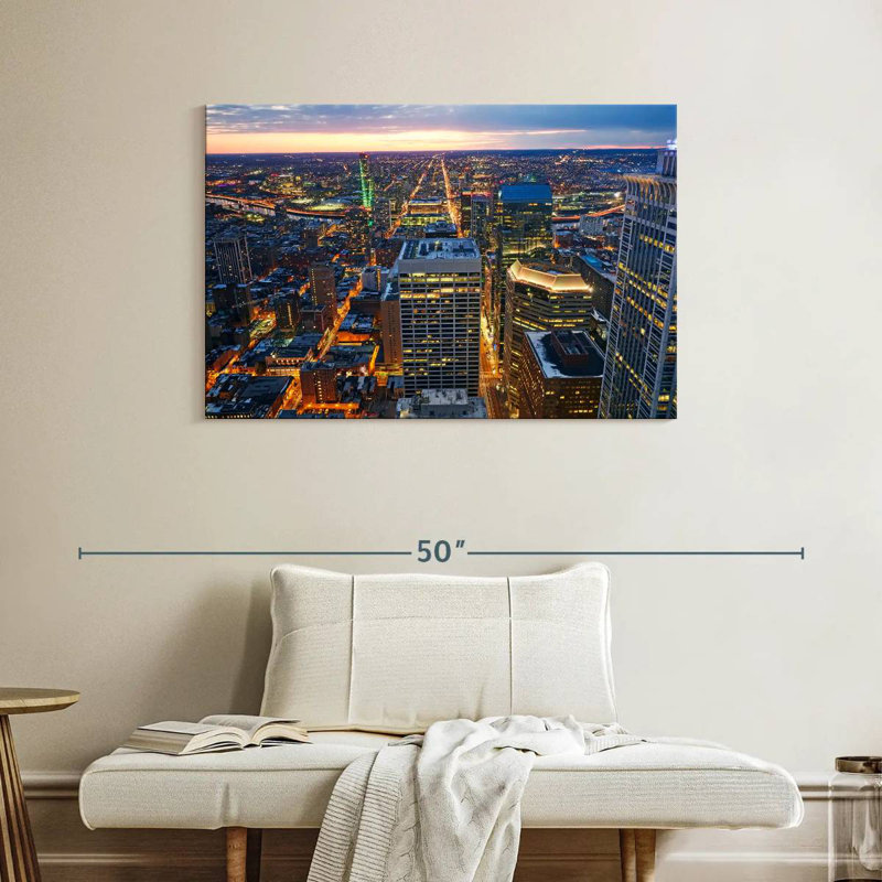 Ravi, lumières du centre-ville de Philadelphie, H 26 po x l 39 po