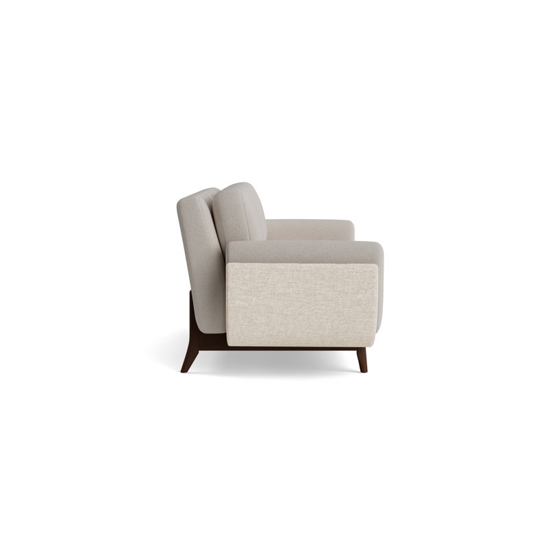 Regatta 90 Sofa, Performance Boucle-Dove Gray/Textured Weave-Toffee, Sienna
