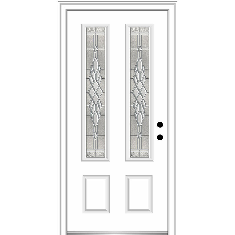 Porte d'entrée avant en fibre de verre Grace, S'ouvre à gauche vers l'intérieur