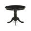 Ensemble de table de salle à manger moderne 5 pièces comprenant une table de cuisine ronde avec piédestal et 4 chaises de salle à manger, 36 po x 36 po, noir-108003994-108003992-96489791