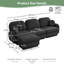 Canapé modulaire surdimensionné en L Chenille CloudHaven-95074184
