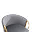 Lot de 2 tabourets de bar de 76 cm (30 pouces), revêtement en velours gris, piètement doré et repose-pieds pour un intérieur élégant. Assise stable et rembourrée de mousse.