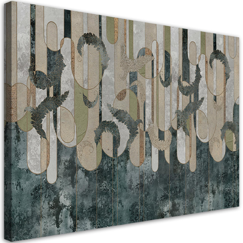Boho Plants Abstract - No Frame Print on Canvas