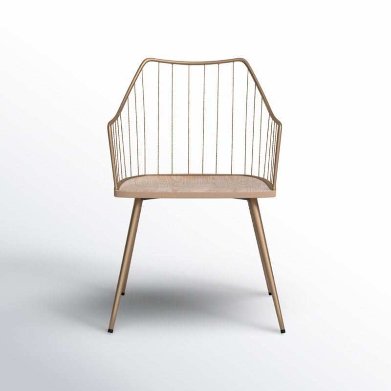 Fianna 17.75'' H Beech Arm Chair, White Washed