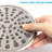 Wall - Mounted Single Handle 6 Spray Pattern Shower Head With Included Valve And Arm, 360 Adjustable Joint On Head, Holes For Easy Maintenance, Brushed Nickel Plastic Design Faucet , Joint, Finish
