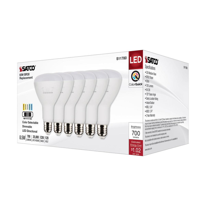 8.5 Watt White LED Bulb