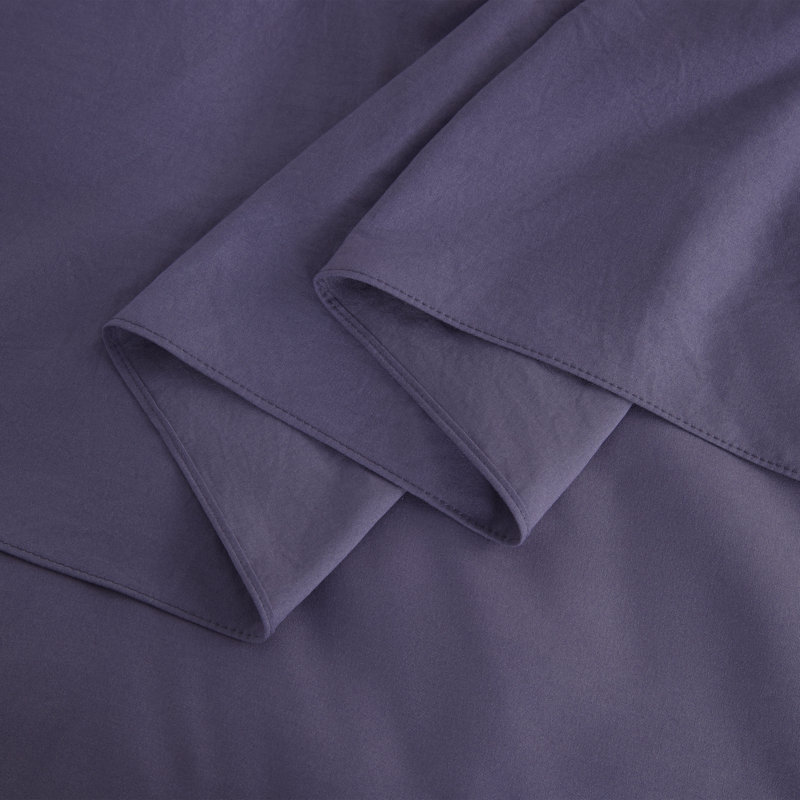 Sinclair French Country Chic Ruffle Skirt Bedspread Set, Queen Bedspread + 2 Standard Shams, Dusty Purple