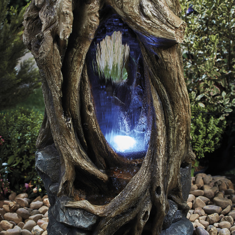 Dawesville Outdoor Weather Resistant Waterfall Fountain with Lights