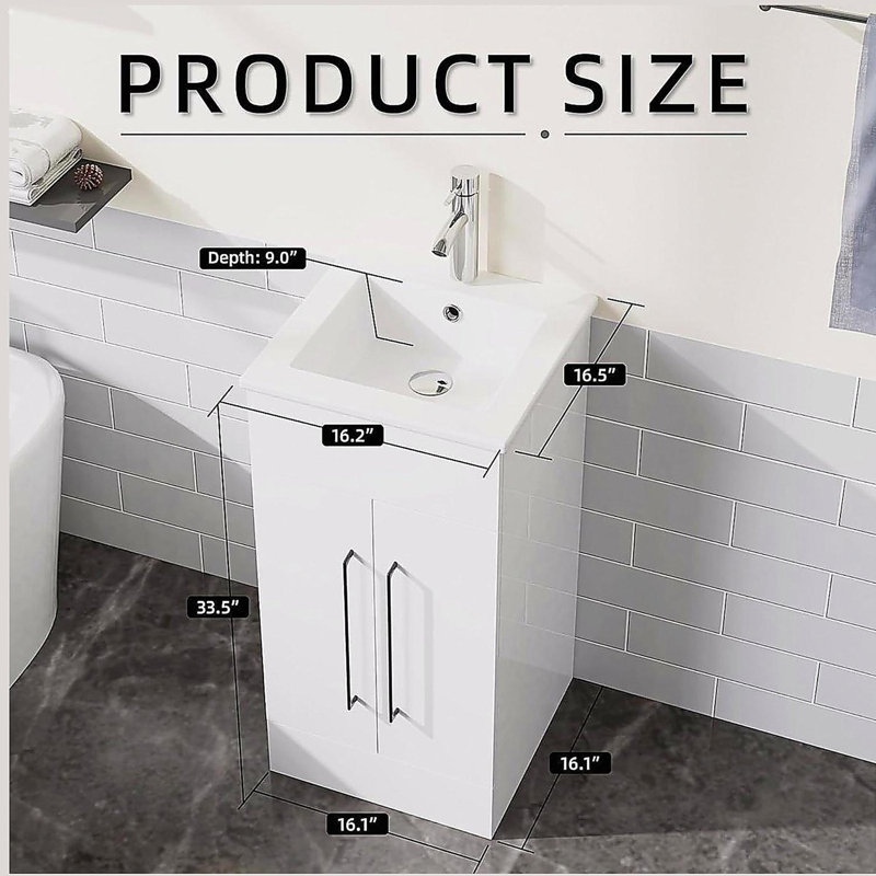 Petit meuble-lavabo simple 16 po Goodyo