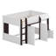 Lit mezzanine surélevé de style chalet avec un coin de jeu intégré et un système de rangement à plusieurs compartiments-2123140496