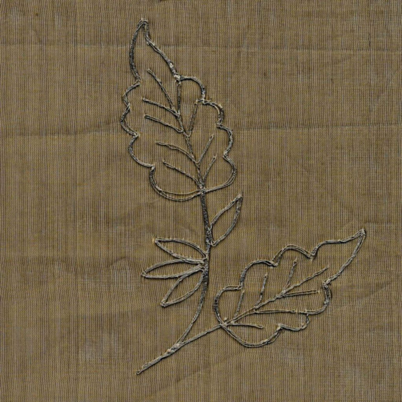 Wesco Gentry Metallic Leaf Fabric, Brown