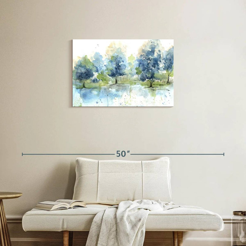 Paysage bleu délavé Avery, H 20 po x l 30 po