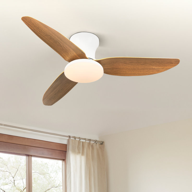 Ventilateur de plafond à profil bas à intensité variable de 40 po avec lumières DEL et télécommande Karlena (ensemble de 2)