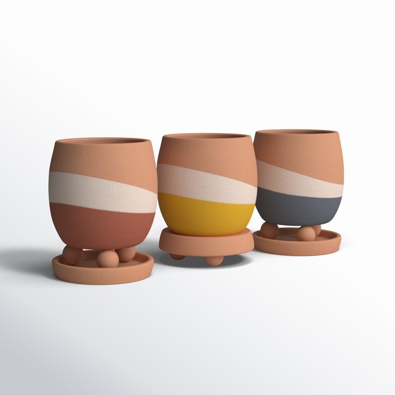 Cello 7.5'' Handmade Clay Pot Planter