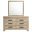 Commode 6 tiroirs avec miroir Sansome