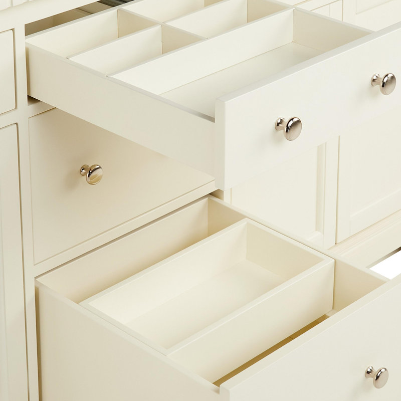 Claudia 60" Mahogany Single Basin Vanity Cabinet - Cabinet Only - Less Vanity Top, White, Brushed Nickel