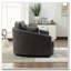 56.3'' Wide Upholstered Round Accent Cuddle Chaise with Pillows-870188995