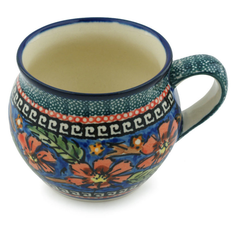 Tasse à bulles en grès 10 oz - Poppies