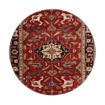 Tapis d'intérieur et d'extérieur brun Persian