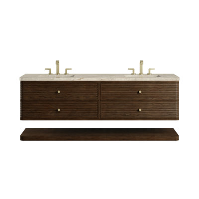 Allamari 72" W Double Vanity w/ FreePower Wireless Charger