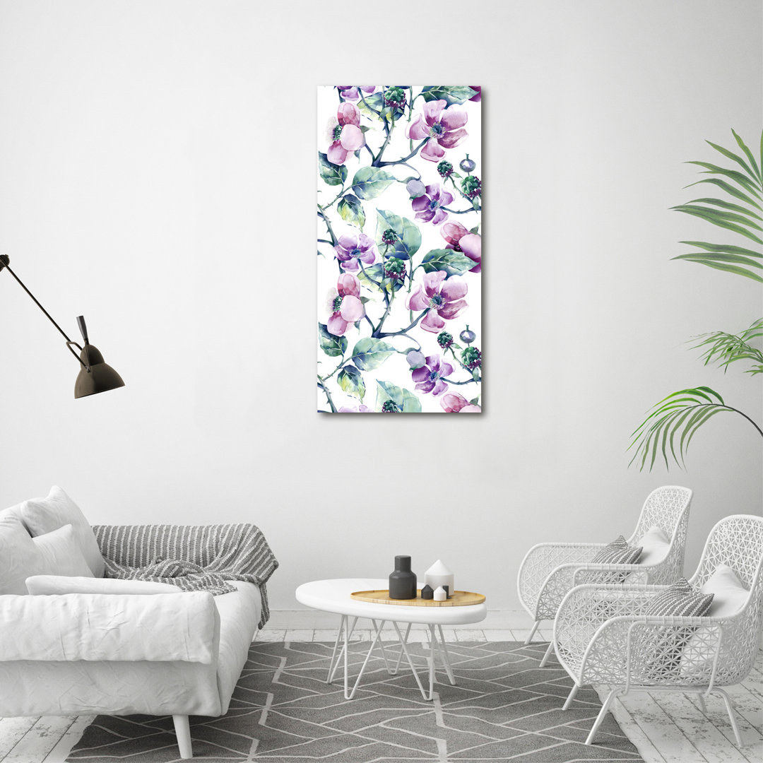 Brombeerblüten - Kunstdrucke auf Leinwand - Wrapped Canvas