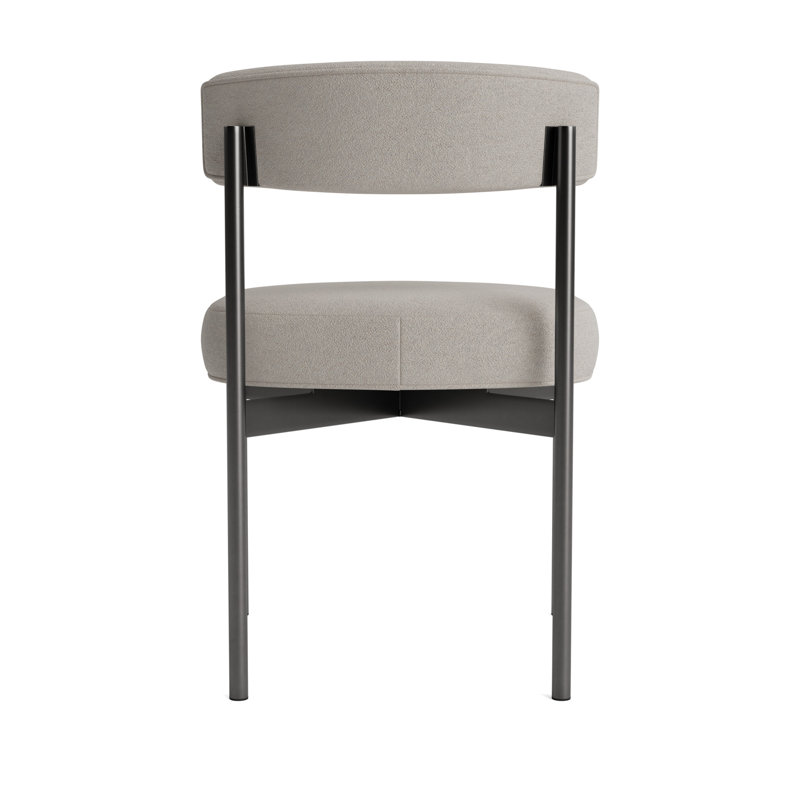 Remy Upholstered Dining Chair, Performance Boucle - Dove Gray, Pewter