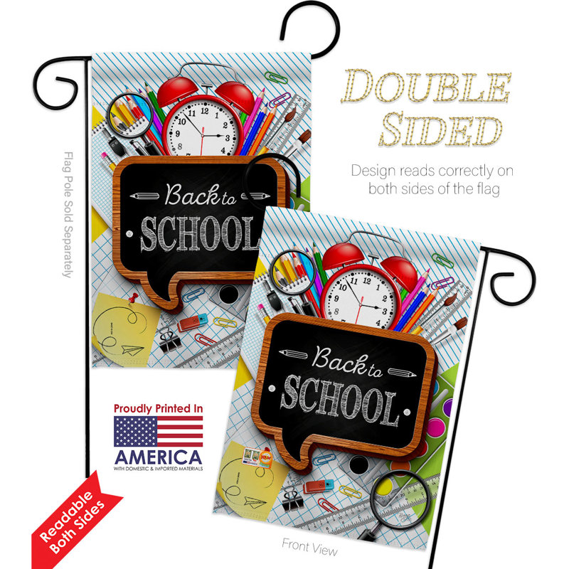 Double Sided 18.5'' H x 13'' W Polyester Graduation Flag Set