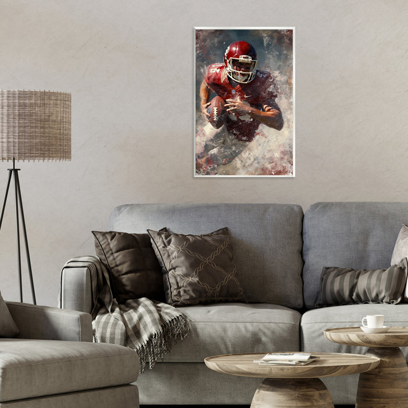 Plaque murale Eye On The End Zone, design par Ray Powers, H 19 po x l 13 po