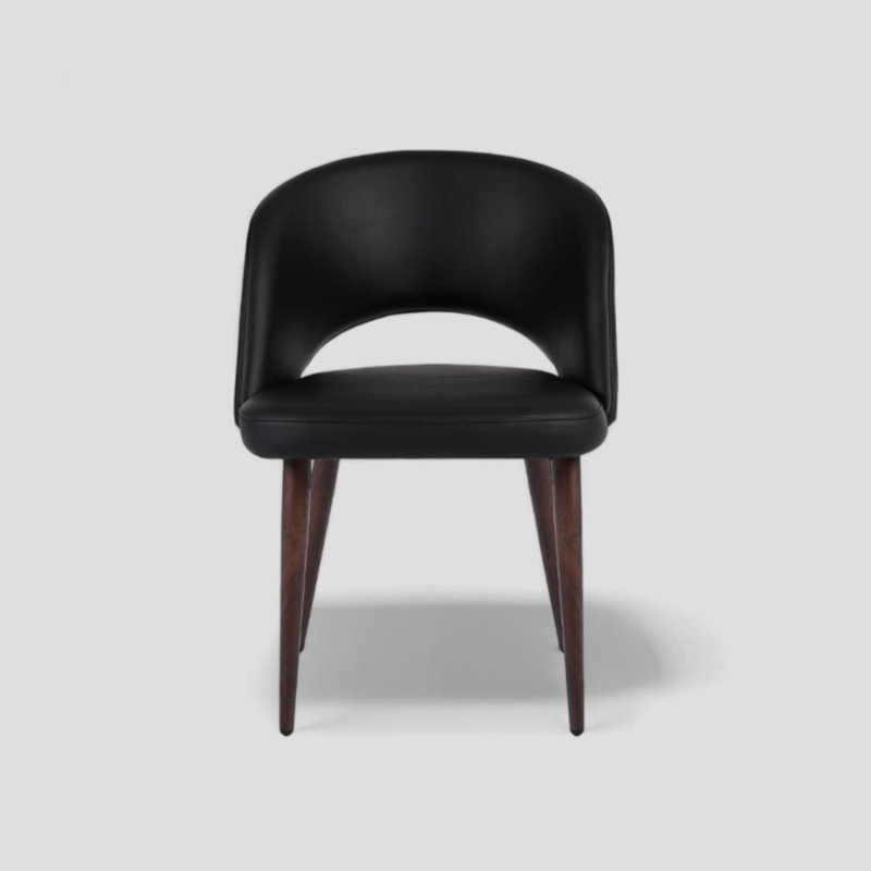 Chaise en cuir Rukayah Pu, Similicuir noir
