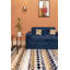 Tapis géométrique orange / noir-578574501