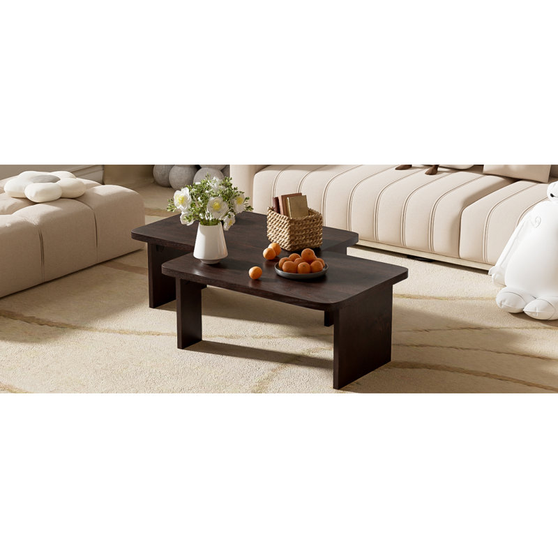 Ensemble de tables basses U-Can, Espresso