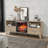 23" Infrared Electric Fireplace Insert with Log Set, Realistic Flame & Remote Timer