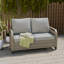 Causeuse d'extérieur en osier 53,5 po avec coussins Sunbrella® Jarika-903105401