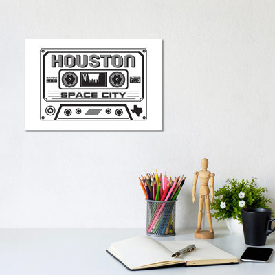 Houston Cassette by Benton Park Prints - Wrapped Canvas Print