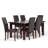 Acadian 7-Piece Dining Set with Solid Hardwood Table and 6 High-Back Upholstered Chairs-519916652