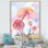 Décoration rose sur toile - Champignons roses à l'aube