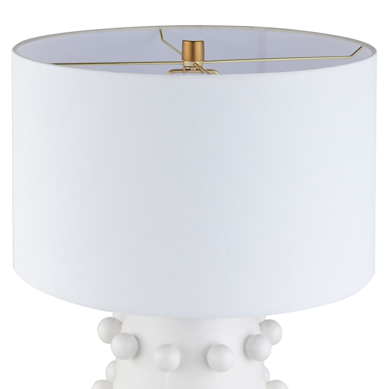 Jacqueline Table Lamp, Matte White/Gold