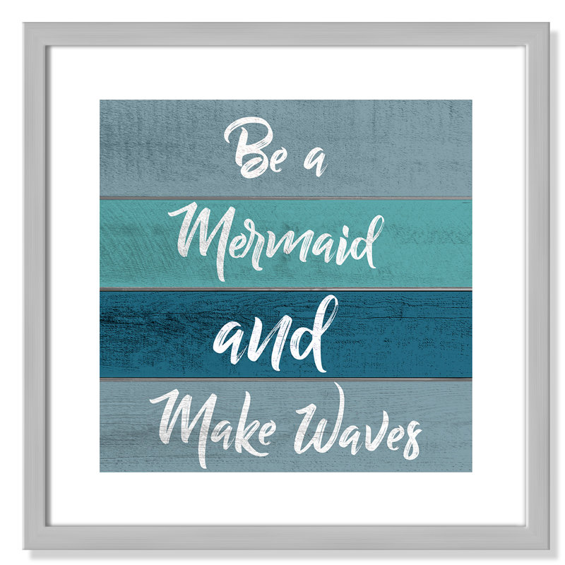 «Be a Mermaid», art, H 17 po x l 17 po x P 1,19 po, Encadré de boîte argent