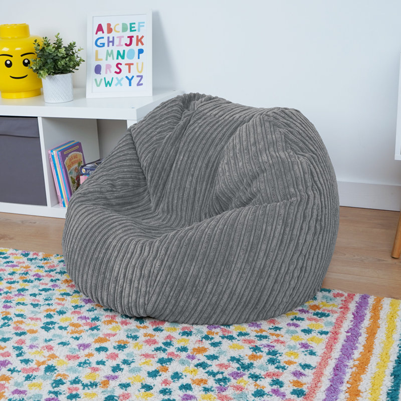 Polyester Refillable Classic Bean Bag, Grey