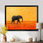 Coucher de soleil éléphant dans le désert doré II - éléphant, art mural-574647259-574647258-753340634