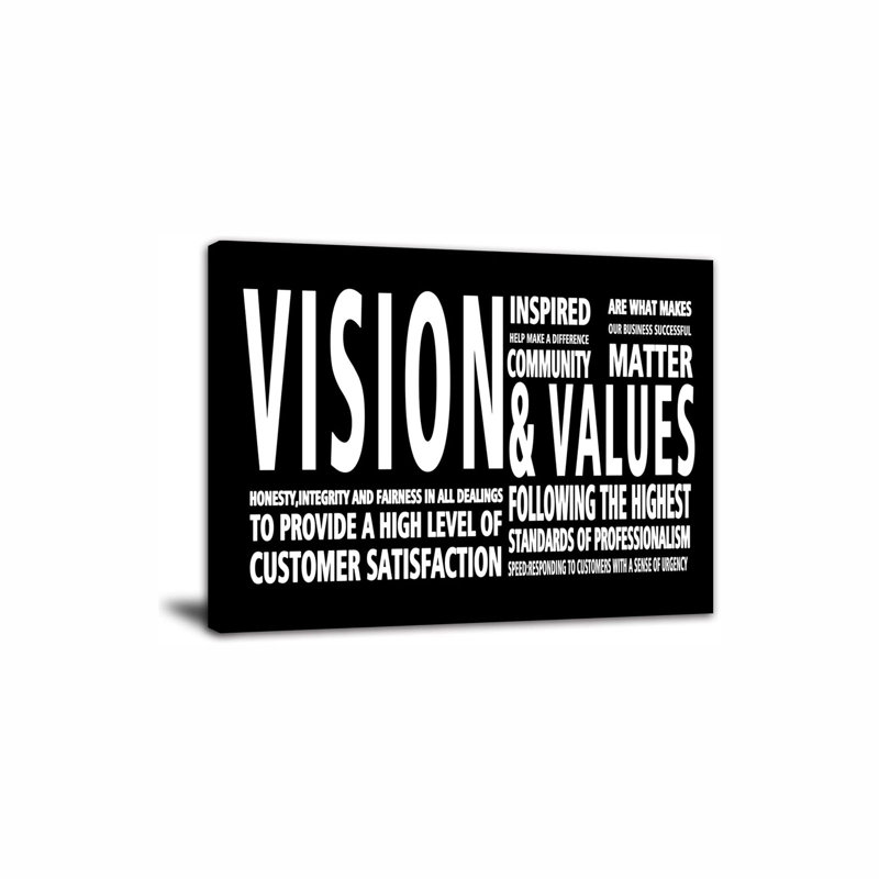 Art mural sur toile Vision & Values