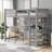 Soft gray twin size storage loft bed compact solid pine frame with built-in multi-functional shelves for small bedrooms