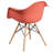 Herculaneum Plastic Chair with Arms and Wooden Legs-45156031
