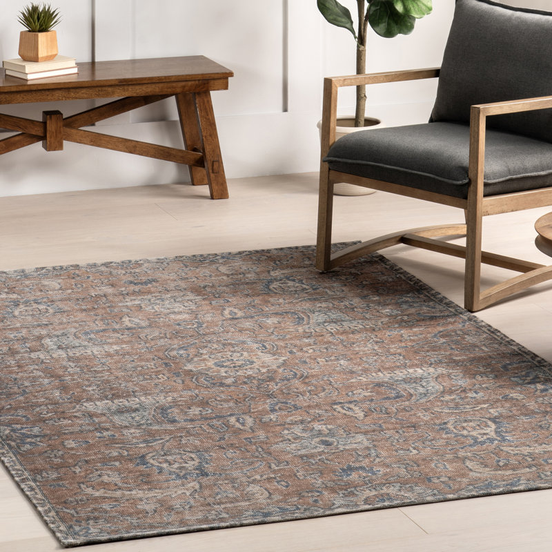 Tapis oriental rouille Tammo, Rectangle 5 pi 3 po x 7 pi 7 po